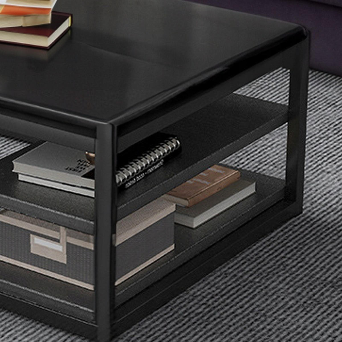 COUCHTISCH, schwarz 120/60/40cm - Schwarz, Holzwerkstoff (60/120/46cm)