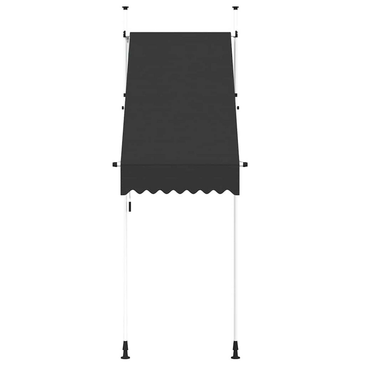 EINZIEHBARE Markise Handbetrieben 100 cm Anthrazit - Anthrazit, Textil (100/1/1cm) - furnicato