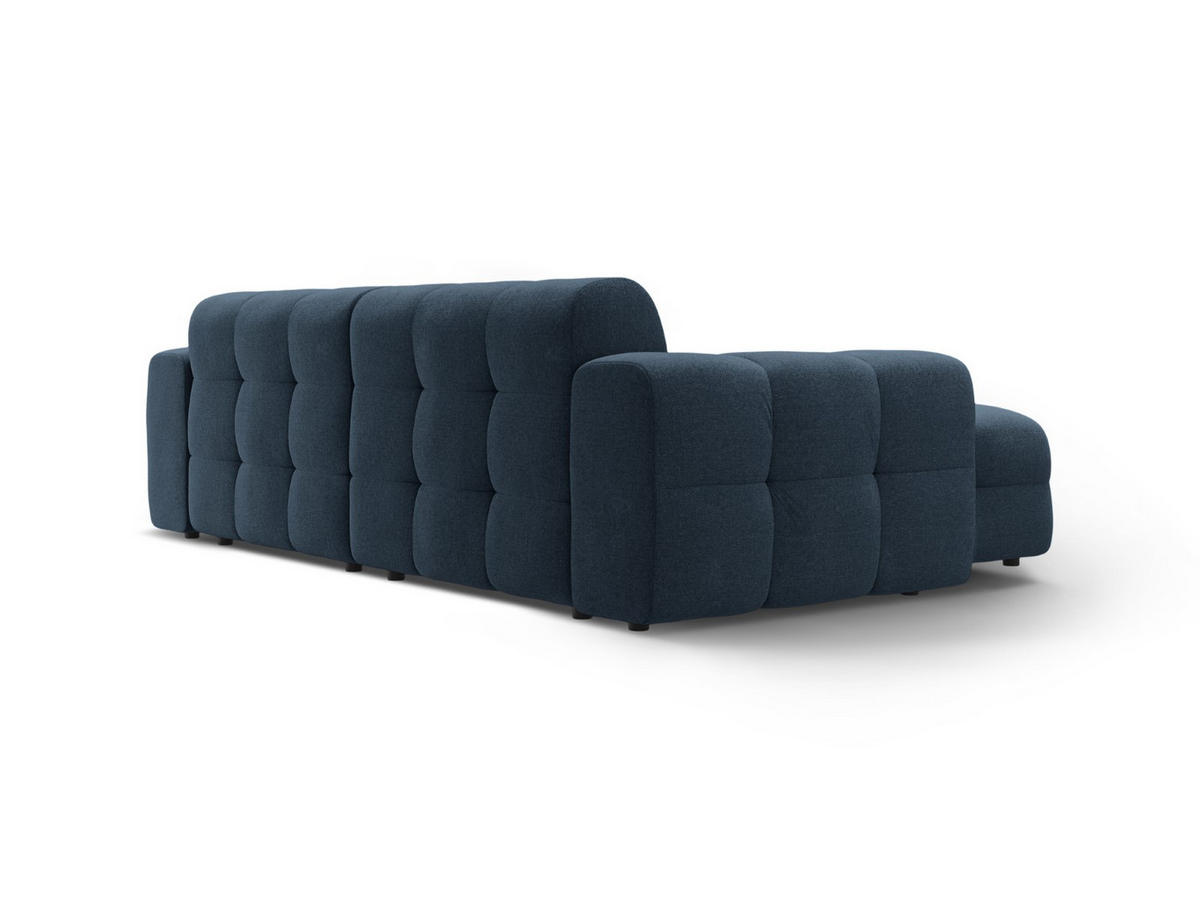 ECKSOFA links Kendal aus strukturiertem Stoff marineblau 4 Sitzplätze - Blau, Textil (173/256cm) - Micadoni