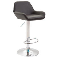 BARHOCKER Lederlook braun - Chromfarben/Braun, Textil/Metall (51/89/52cm) - CLP