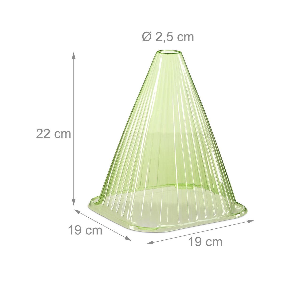 PFLANZENHUT Grün 80er-Set PVC - Grün, Kunststoff (19/22/19cm) - Relaxdays