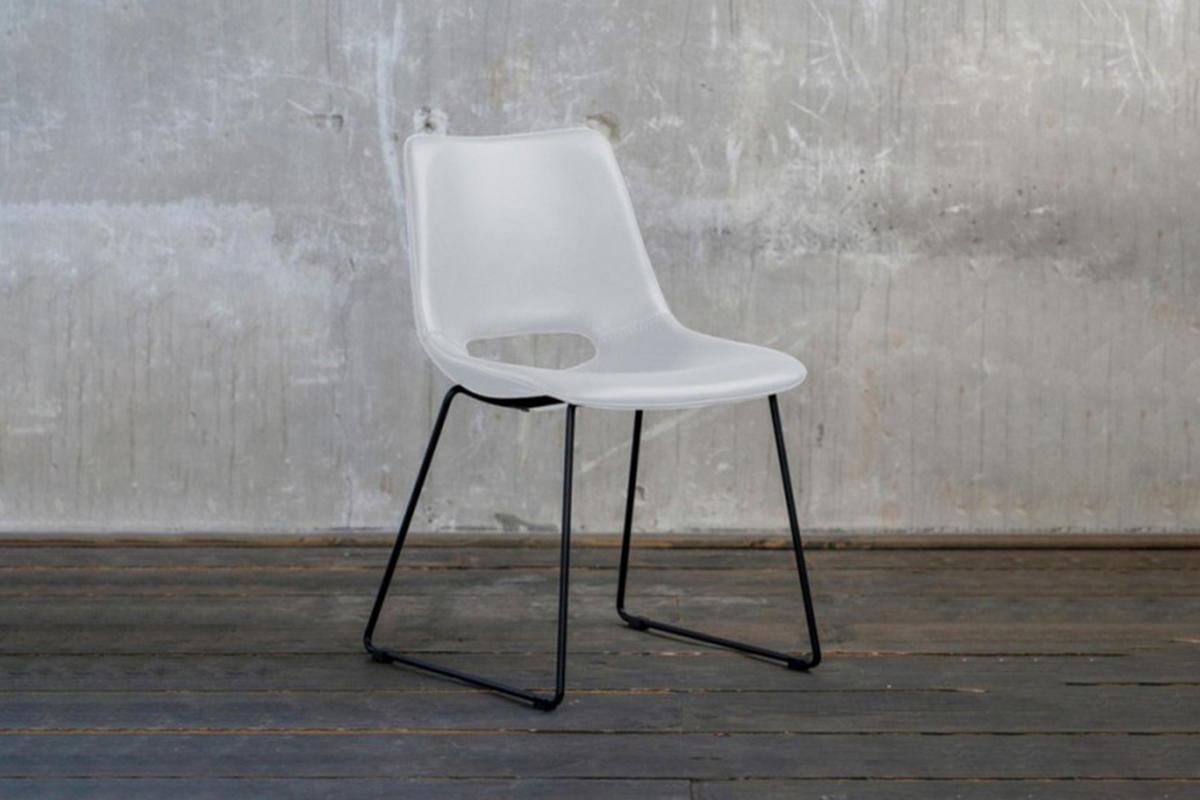 STUHL ASCO Weiß Kunstleder - Weiß, Leder (49/80/55cm) - KAWOLA