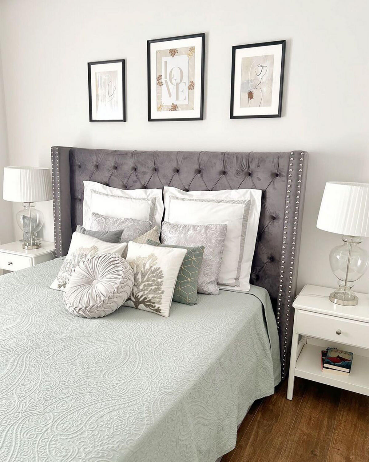 POLSTERBETT 180/200cm Grau Lubbon - Grau, Textil (180/200cm) - Beliani