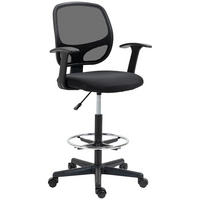 BÜROSTUHL Schwarz Mesh(100% Polyester), Schaumstoff, Stahl, Nylon 60xx56x132 xm - Schwarz, Kunststoff (56/132/60cm) - DESIGN IN