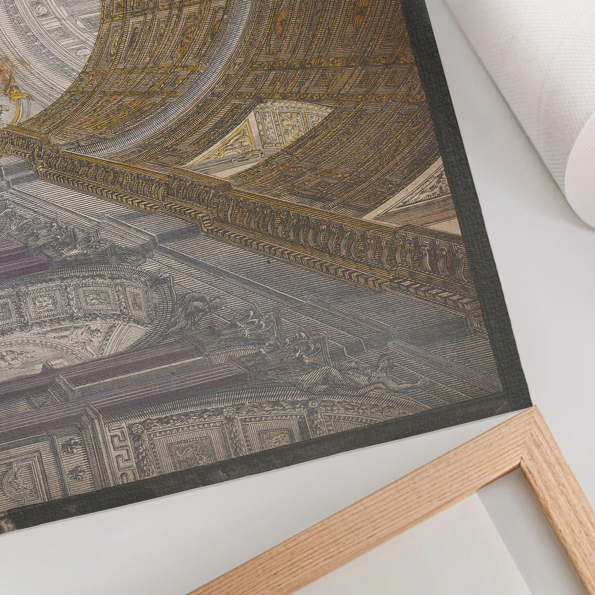 POSTER - 59x42 cm (A2) - Giovanni Battista Piranesi - Innenteil der Basilika - Grau, Textil (59.4/42/0.1cm) - TULUP