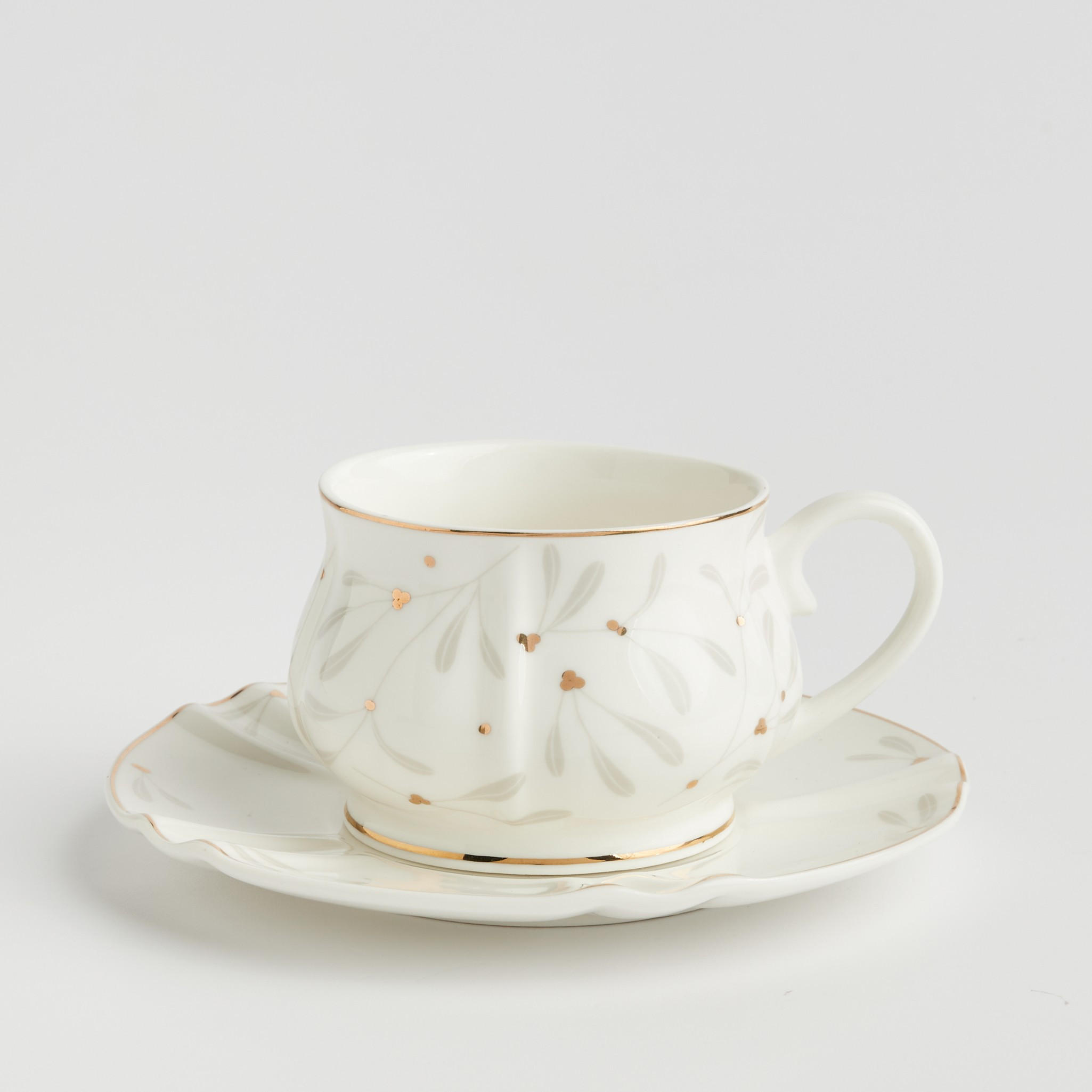 TASSE MIT UNTERTASSE Vischios - Multicolor, Keramik (0.21L) - home&you