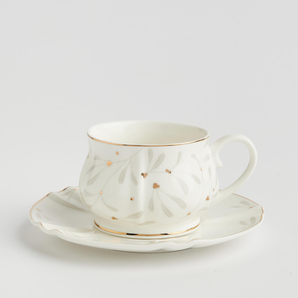 WEIHNACHTSTASSE Mit Untertasse VISCHIOS, Becher, Tasse, Kaffeetasse, Weihnachtsdeko, Winter Christmas, XMAS, Weihnachtsgeschenke - Multicolor, Keramik (0.21L) - home&you