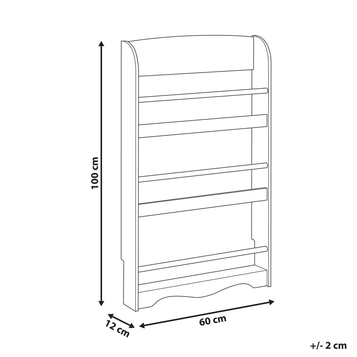RAFT DE PERETE 100 cm roz pastel Liloet - roz aprins, compozit lemnos (60/100/12cm) - Beliani