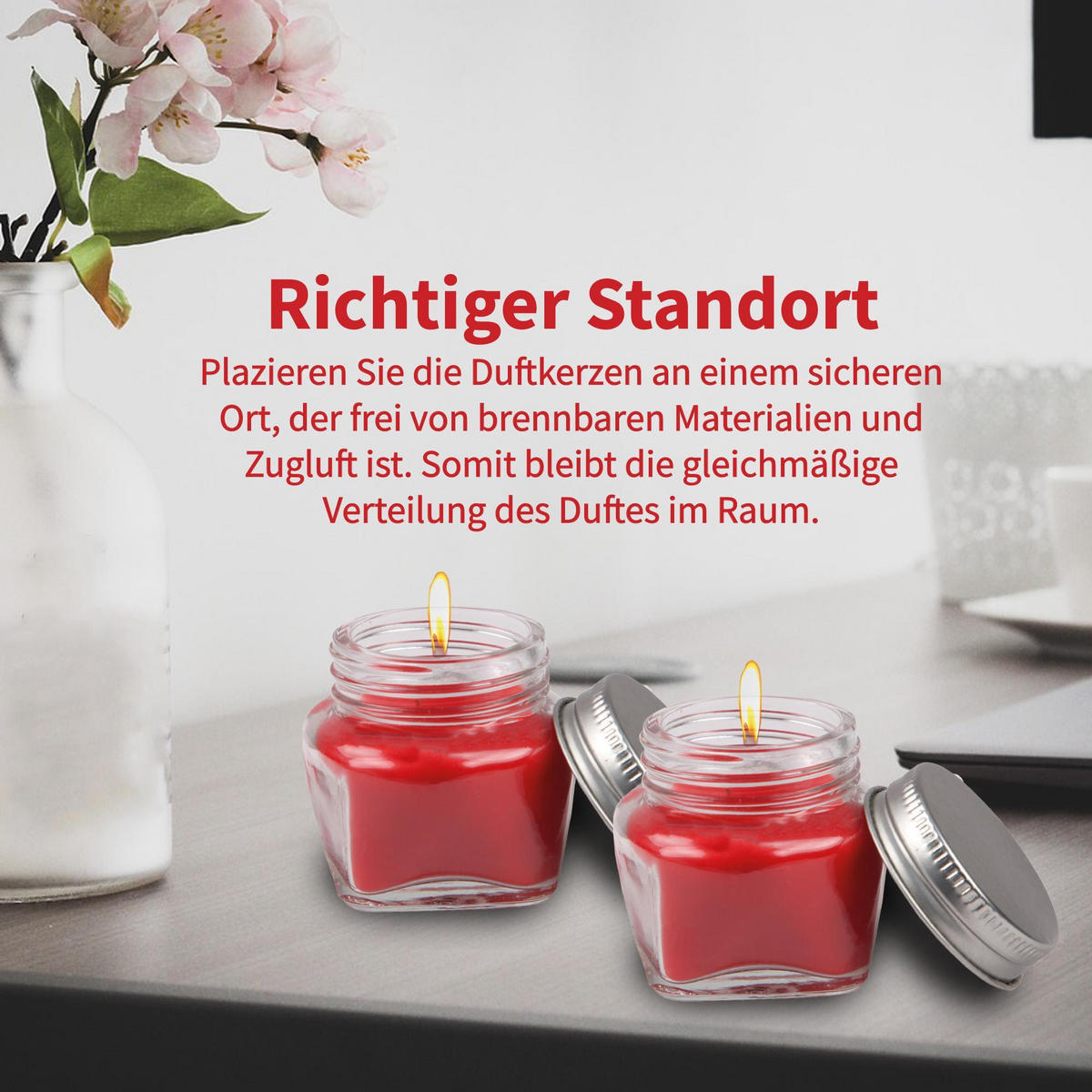 DUFTKERZE im Glas "Donut Himbeere" mit Deckel, 2er Pack mit je ca. 7 Std. Brenndauer, Ø6cm, Raumduft als Geschenk und Dekoration - Rosa, Glas (6/5cm) - HS Candle