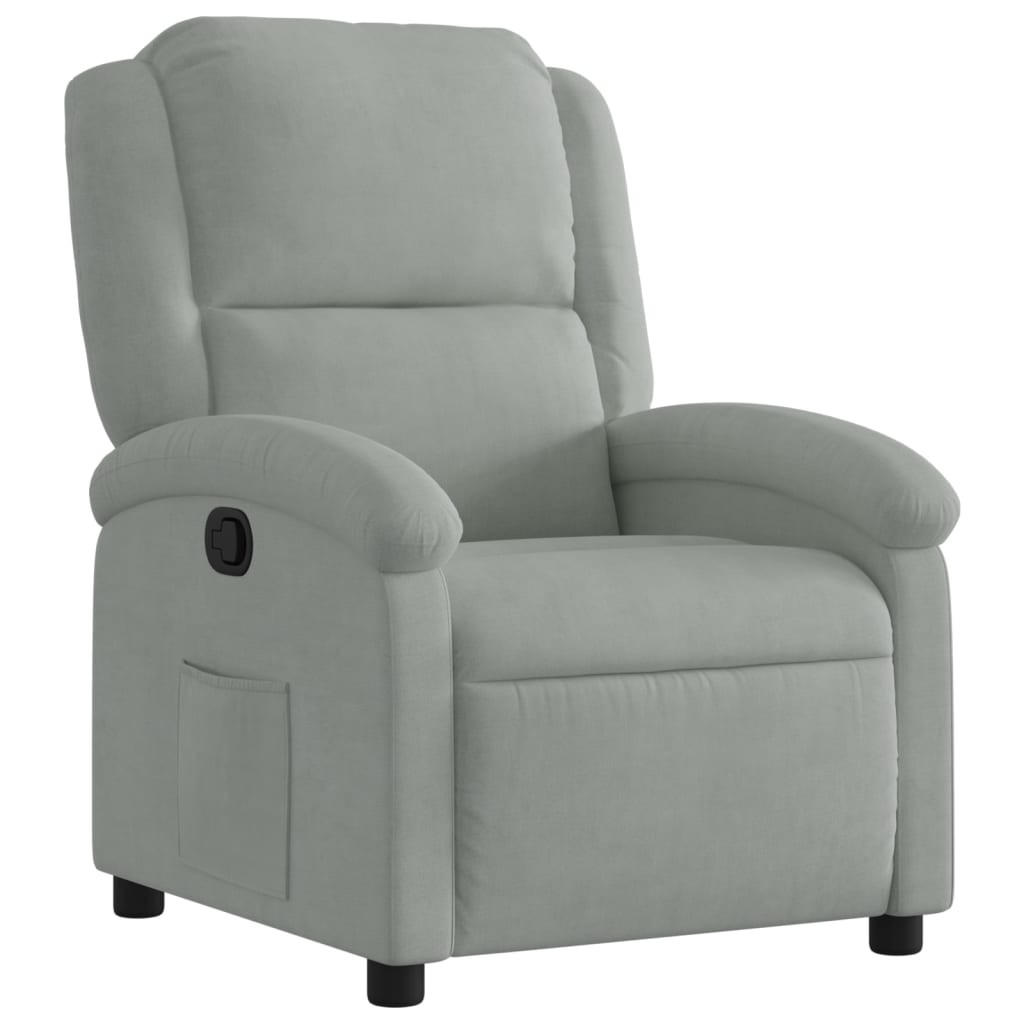 vidaXL Relaxsessel Hellgrau 86.5x99.5x70 cm