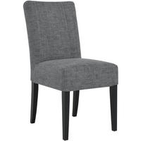 STUHL FREYA mit schwarzen Holzbeinen, Polsterstuhl, Dunkelgrau - Dunkelgrau/Schwarz, Holz (47/94/42cm) - Beautysofa