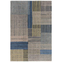 TEPPICH Moderner aus Wolle für Wohn- und Schlafzimmer FACET Blau 200 x 290 cm - Blau, Naturmaterialien (200/290cm) - Novatrend