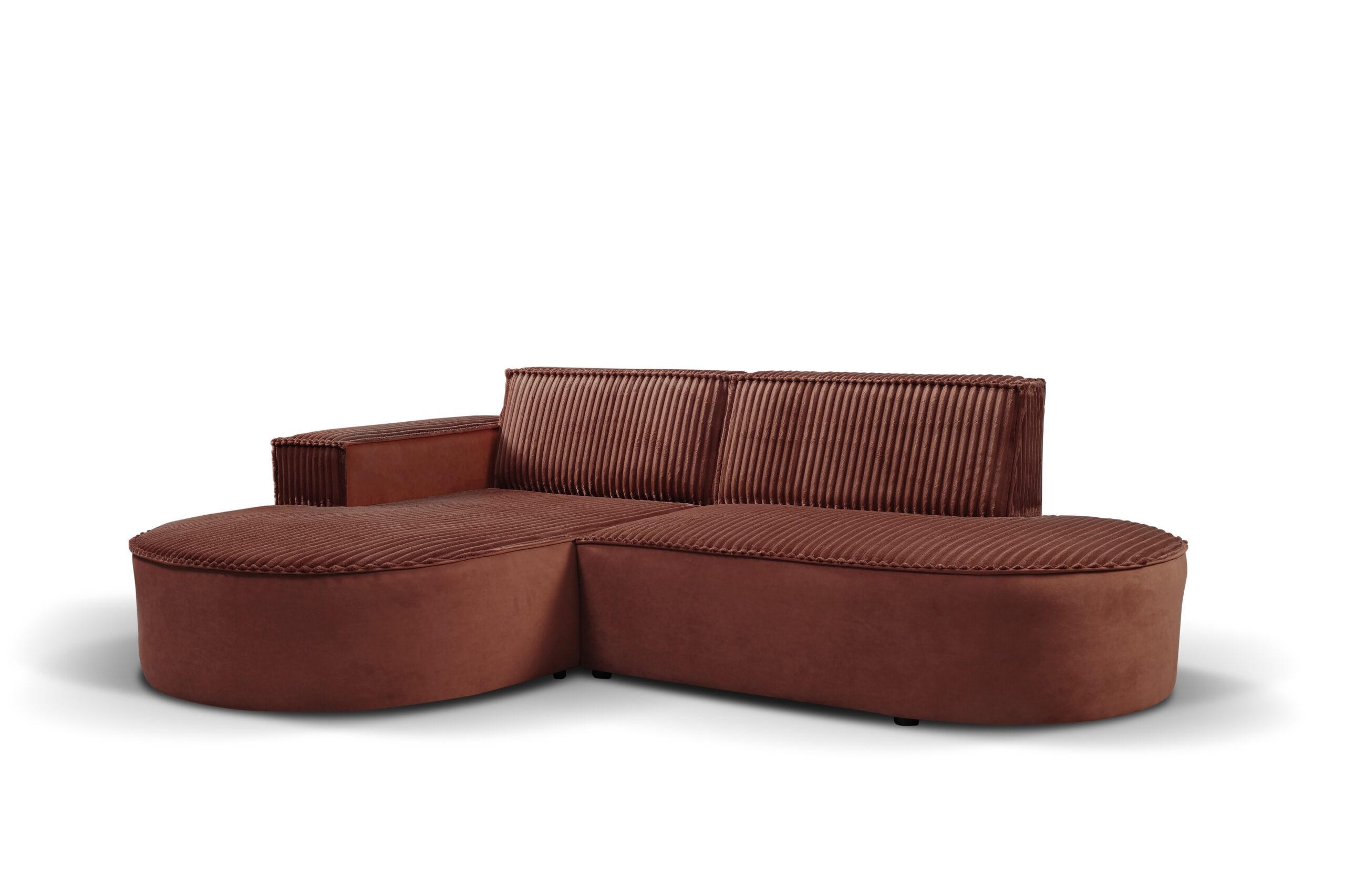 ECKSOFA L-förmiges Modena Soft Kupfer Links - Kupferfarben, Holz (165/236cm) - Kaiser Möbel