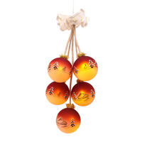 CHRISTBAUMKUGELN LED Leuchtgehänge Rot 8cm (Glas / 1 Stk.) - Rot, Glas (8/8/8cm)