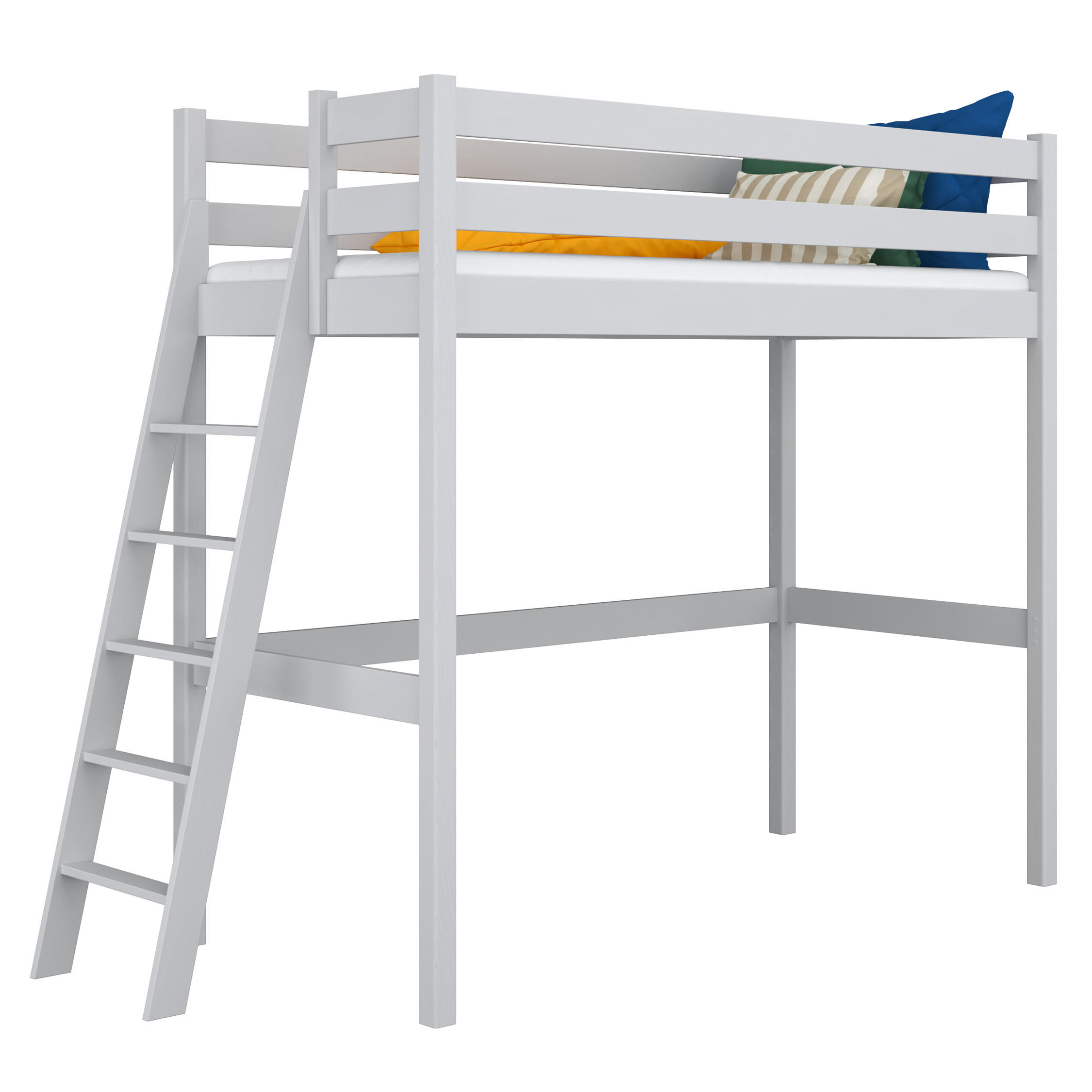 N-Wood Hochbett Grau 100x190 cm