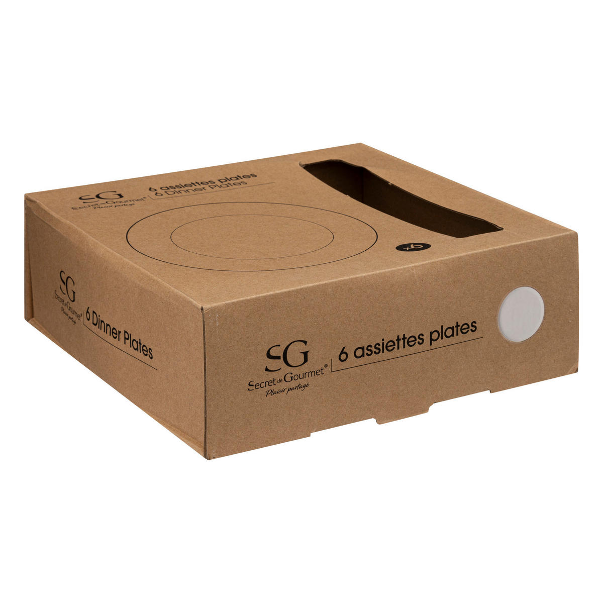 SPEISETELLER mit goldenem Rand Sublima Weiß 27/27/2,5 cm - Weiß, Keramik (27cm) - Secret de Gourmet