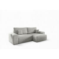 ECKSOFA Arona Xs Mit Schlaffunktion - Hellgrau, Holzwerkstoff/Textil (255/148cm) - Fun Möbel