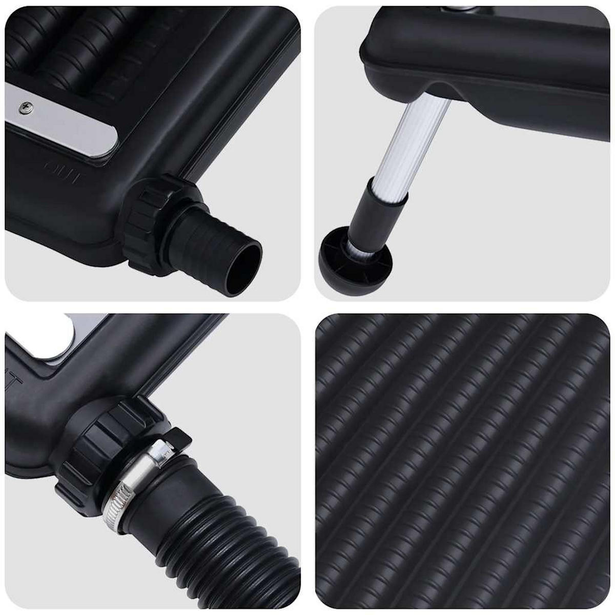 SOLARKOLLEKTOR Für Pool Gebogen 72,5/46 Cm - Schwarz, Kunststoff (46/35/72.5cm) - vidaXL