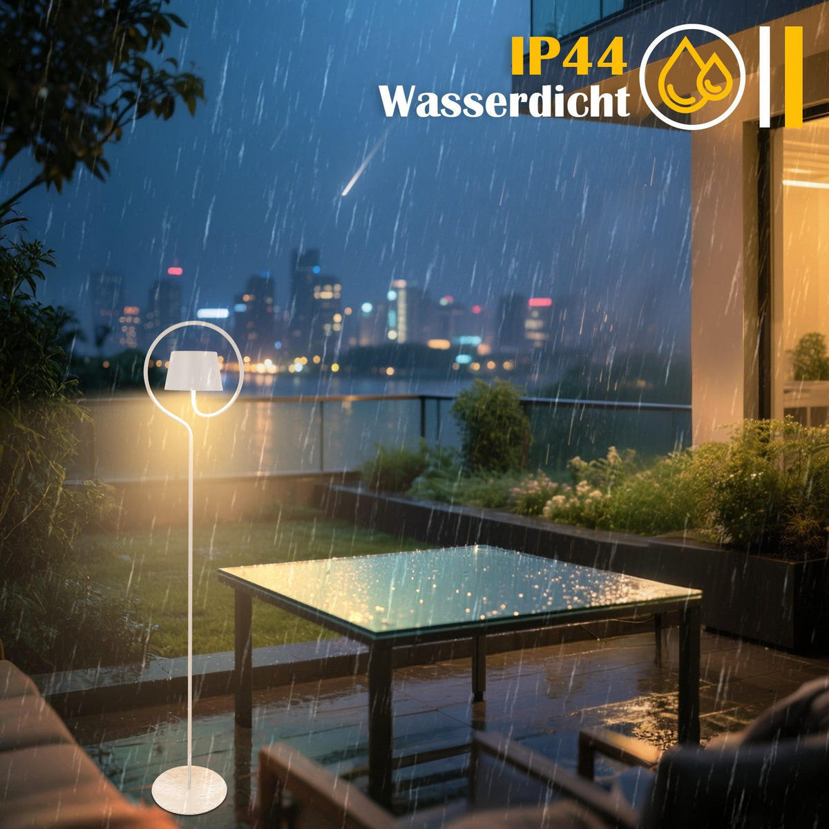 STEHLAMPE Thalia 22.5/20/120 cm - Weiß, Metall (22.5/20/120cm) - ZMH