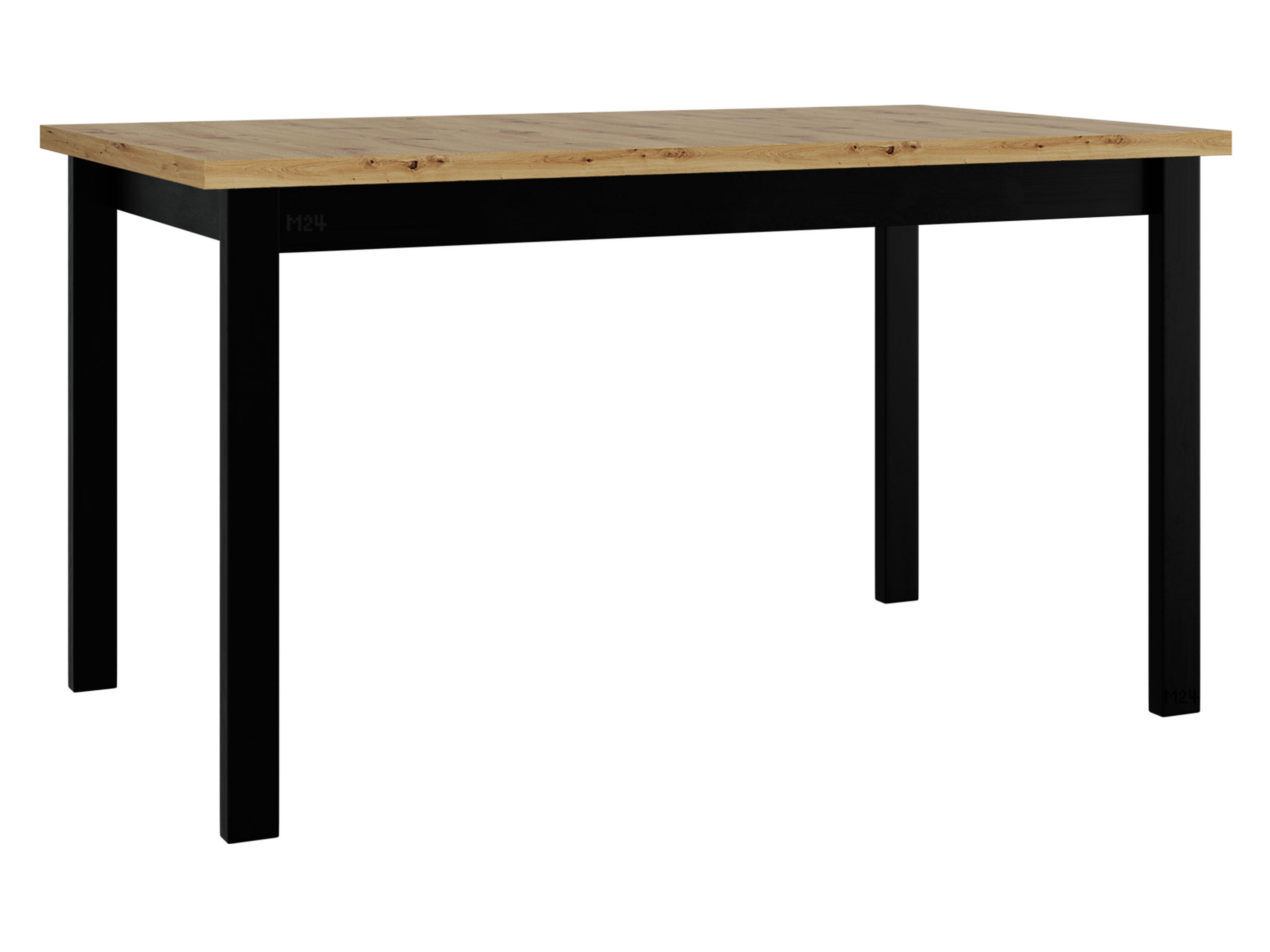 ESSTISCH Alba II M - Schwarz/Eiche Artisan, Holz/Holzwerkstoff (80/140/78cm) - MIRJAN24