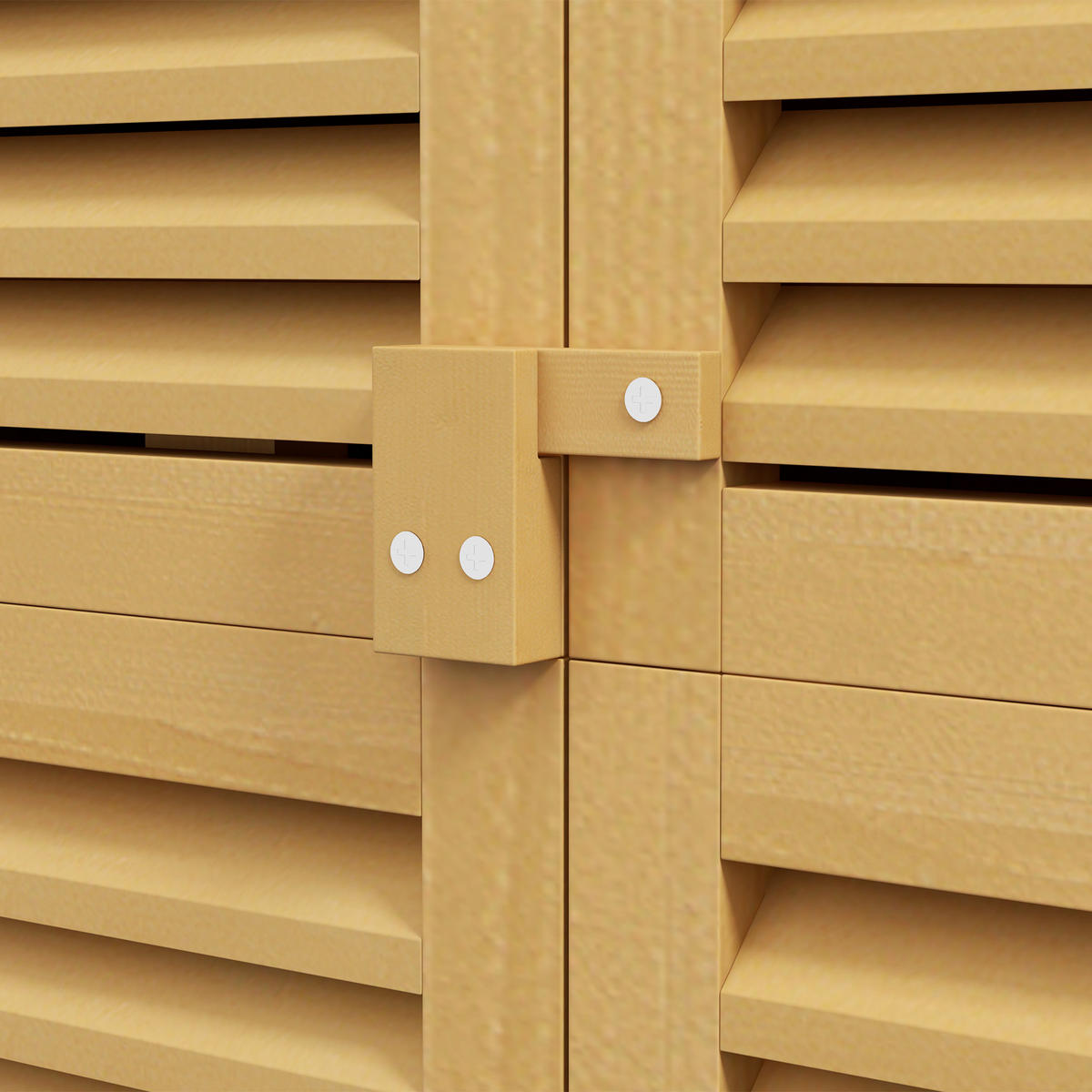GARTENSCHRANK, Kiefernholz, Gelb - Gelb, Holz (46.5/160/87cm) - Outsunny