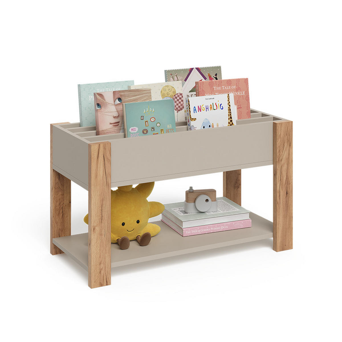 DĚTSKÁ POLICE Malia Kašmír/Řemeselné - kašmírová, kompozitní dřevo (80/46/37cm) - VitaliSpa