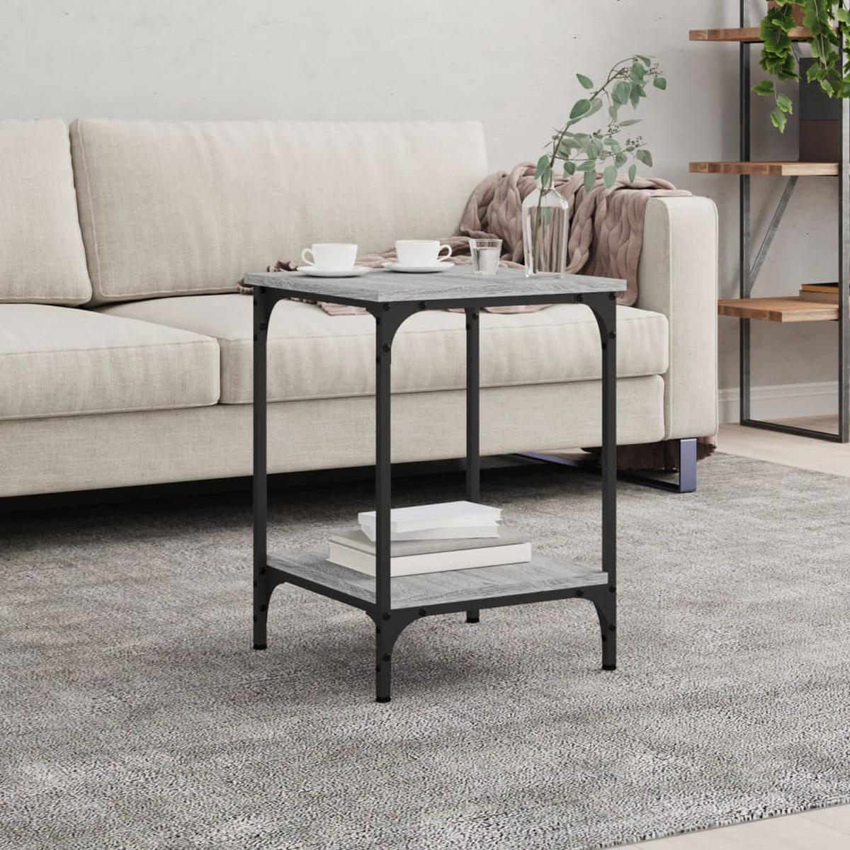 COUCHTISCH Grau Sonoma 40x40x55 cm Holzwerkstoff - Grau, Holzwerkstoff (40/40/55cm) - furnicato