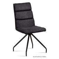 ESSZIMMERSTUHL (2er-Set) Devnet 47x92x60 Schwarz/Anthrazit - Anthrazit/Schwarz, Kunststoff (60/92/47cm) - 58aufmkessel