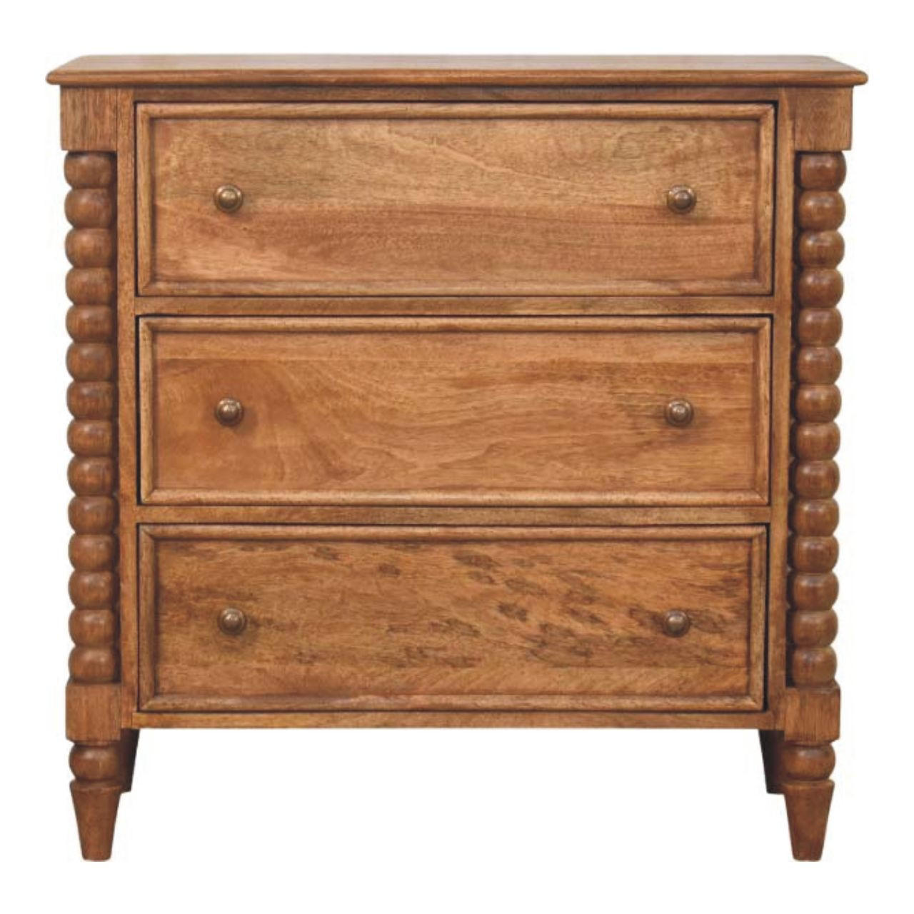 Artisan Furniture KONSOLOVÝ STŮL mini v kaštanovém provedení, 1 zásuvka, nohy ve stylu Nordic, hnědá