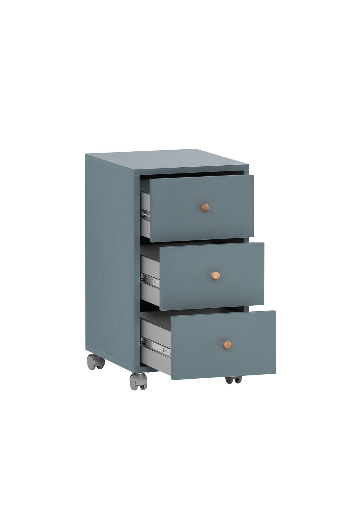 ROLLCONTAINER Jaguar 59,7x32,6x39 cm 3 Schubladen Blau - Blau, Holz (32.6/59.7/39cm) - PROREGAL
