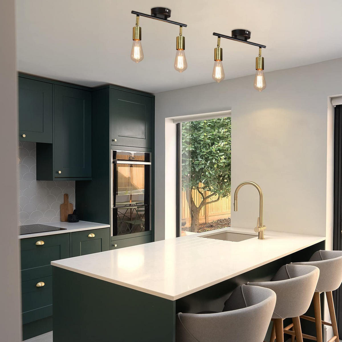 STRAHLER Dank 2-flammig 30/4/12 cm - Goldfarben, Metall (30/4/12cm) - ZMH