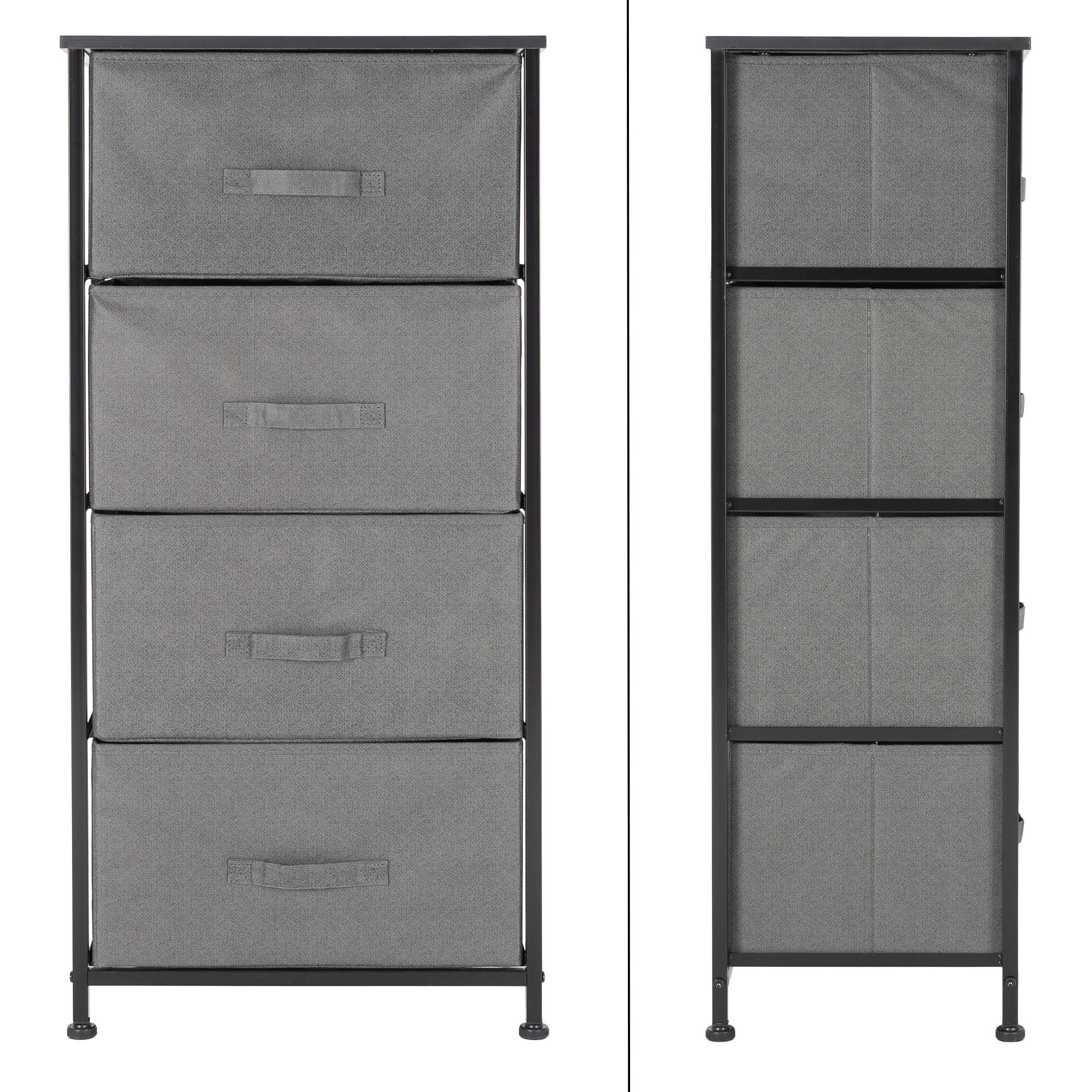 REGAL - Grau, Metall (30/94/45cm) - ML-DESIGN