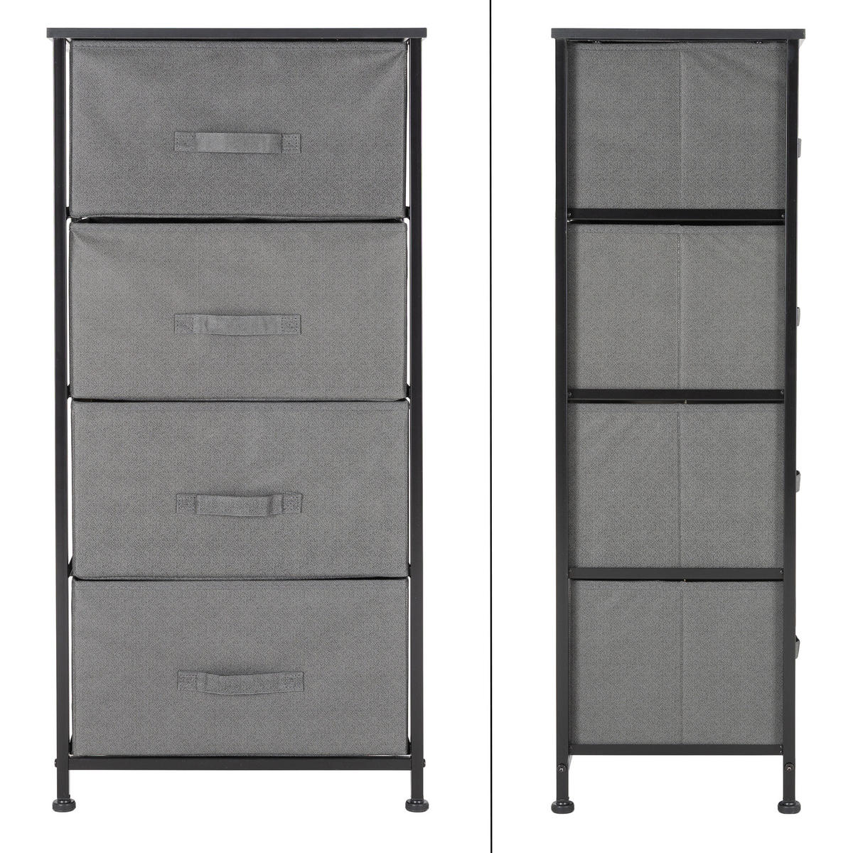 REGAL - Grau, Metall (30/94/45cm) - ML-DESIGN