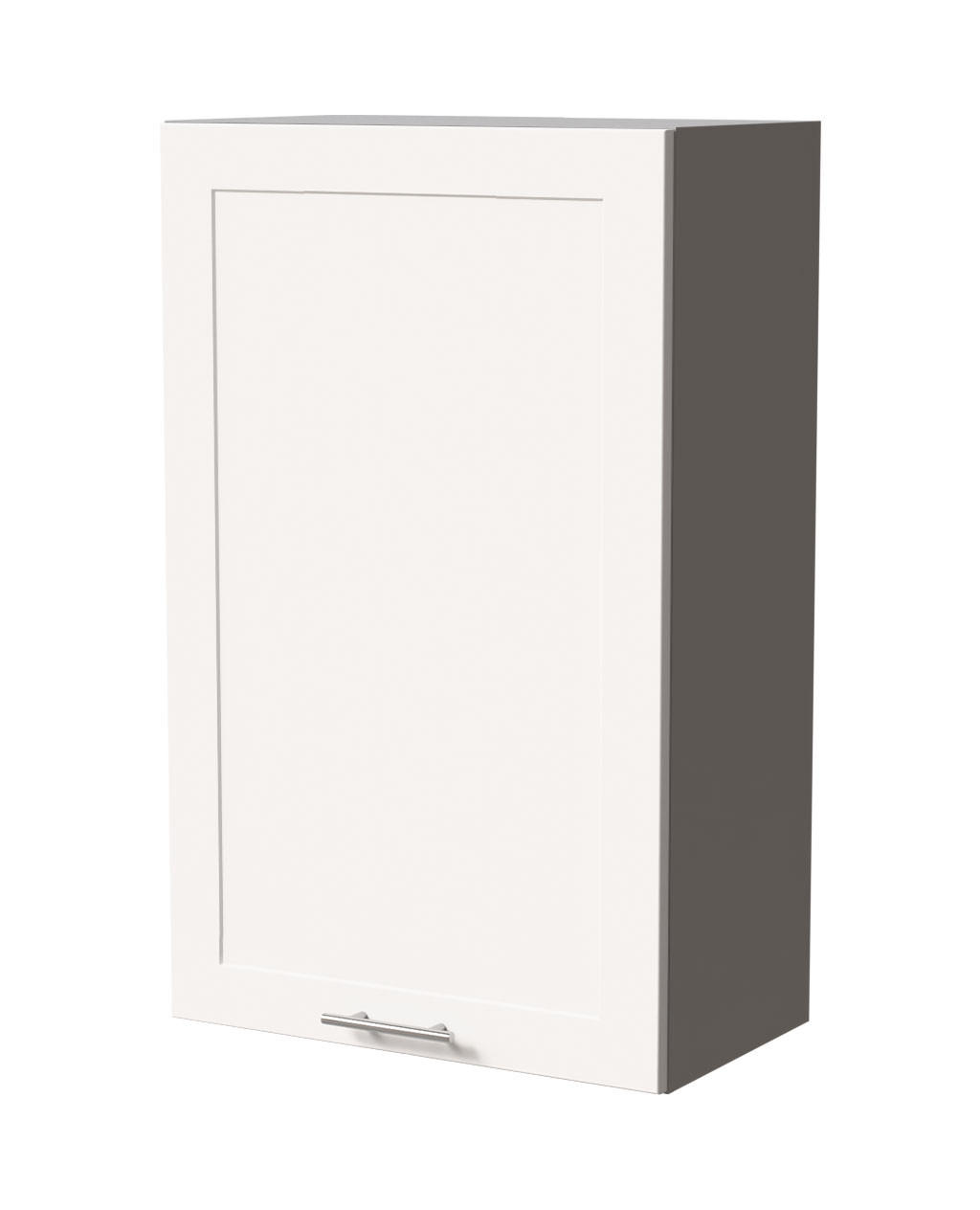 HÄNGESCHRANK Oslo W4/60/1 Grau / Weiß Matt 60 / 32,5 / 96cm - Weiß/Grau, Holz/Holzwerkstoff (60/96/32.5cm) - Feldmann-Wohnen