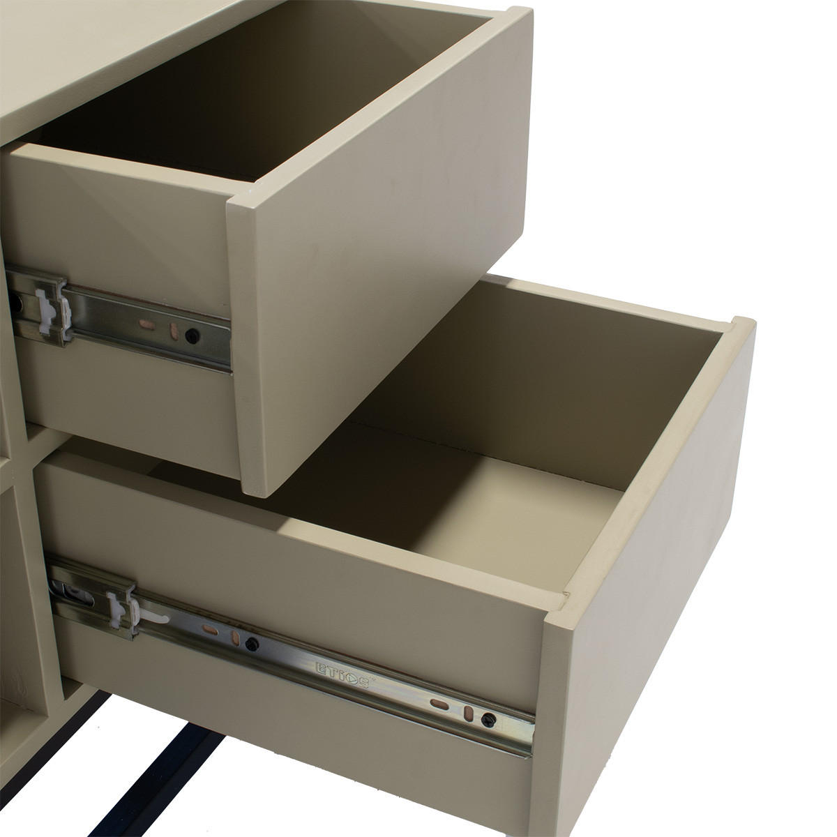 TV-MÖBEL aus Mangoholz 140cm, taupe - Taupe, Holz (140/50/42cm) - Giga Meubel