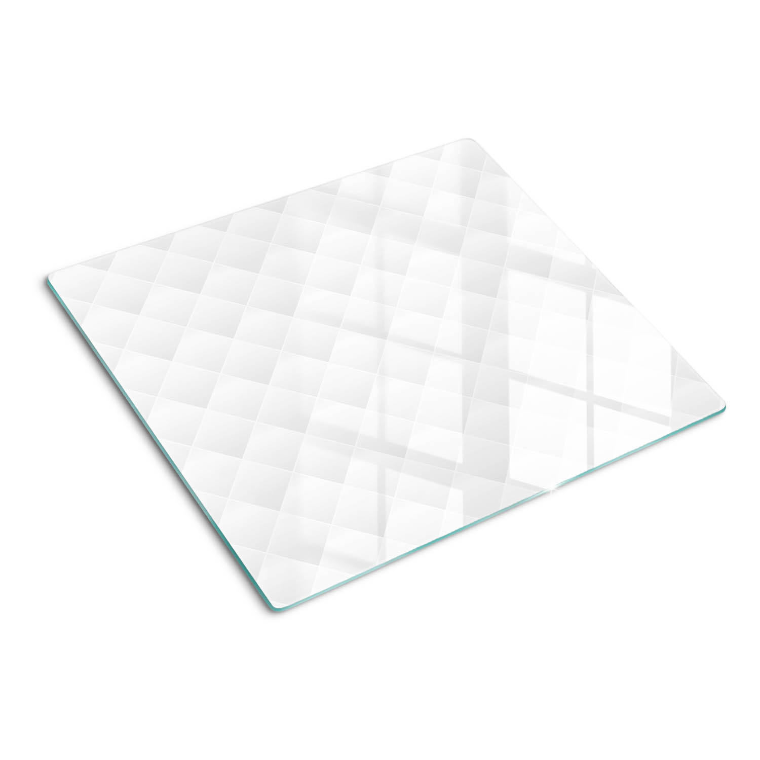 GLASPLATTE 60x52 cm Abstrakt - Weiß, Glas (60/0.4/52cm) - TULUP