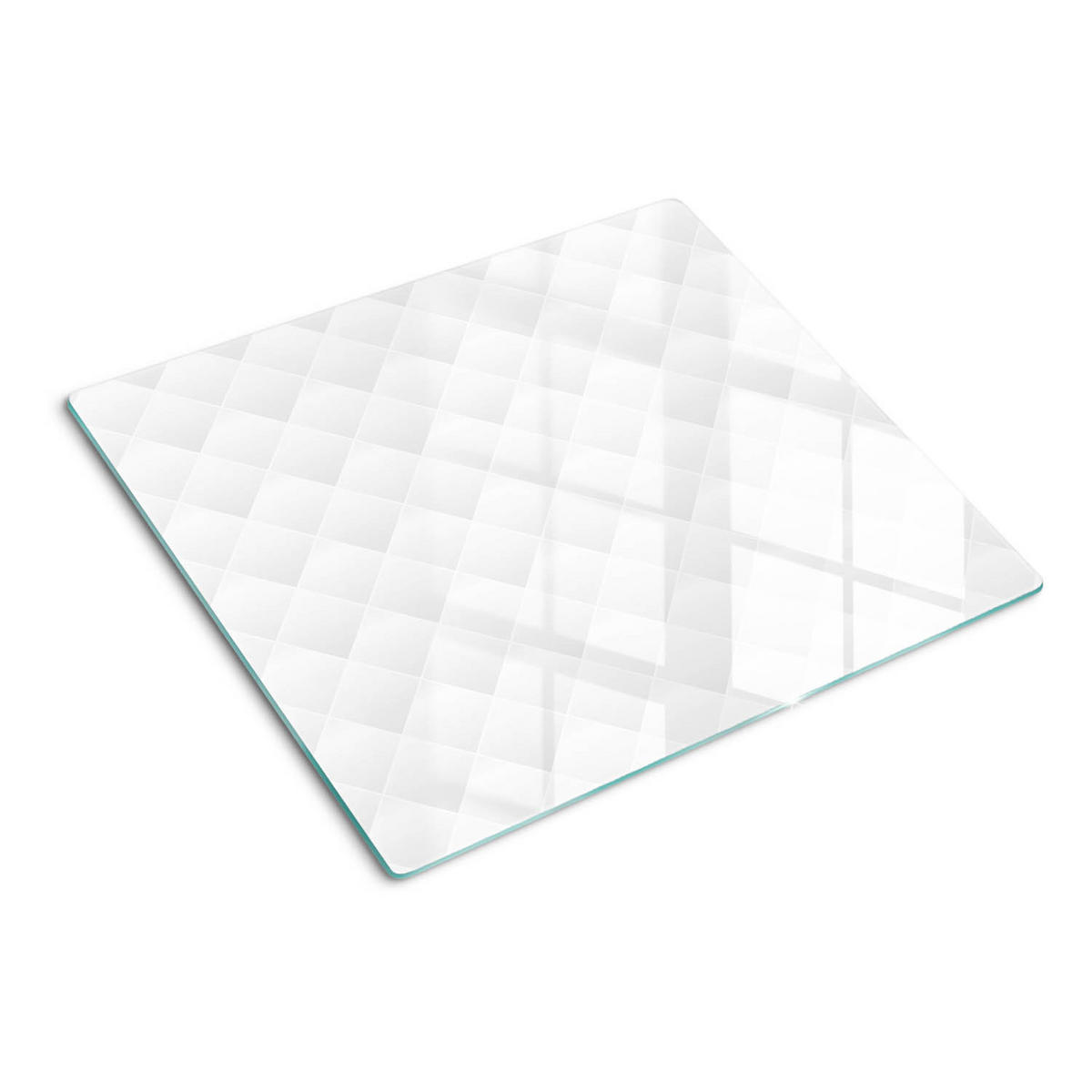 GLASPLATTE 60x52 cm Abstrakt - Weiß, Glas (60/0.4/52cm) - TULUP
