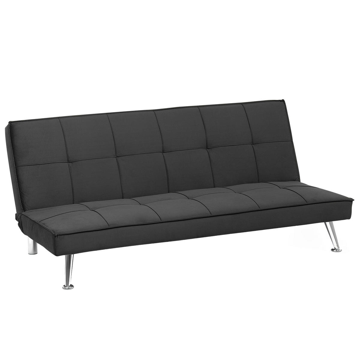 3-SITZER-SCHLAFSOFA Polyester Grau Hasle - Grau, Textil (168/75/88cm) - Beliani