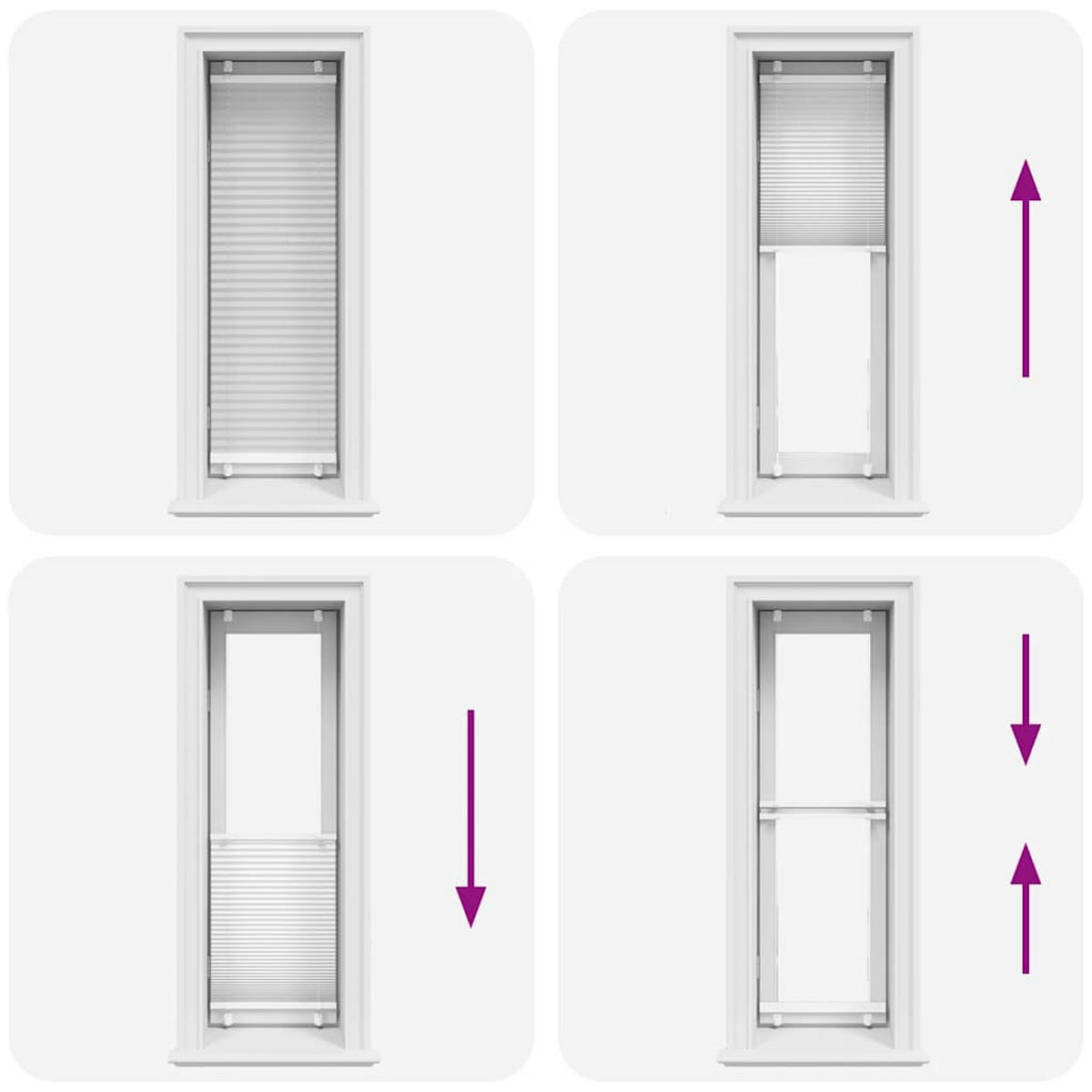 PLISSEE 45/100 cm Stoffbreite 44,4 cm aus Polyester Weiß - Weiß, Textil (45/100cm) - vidaXL