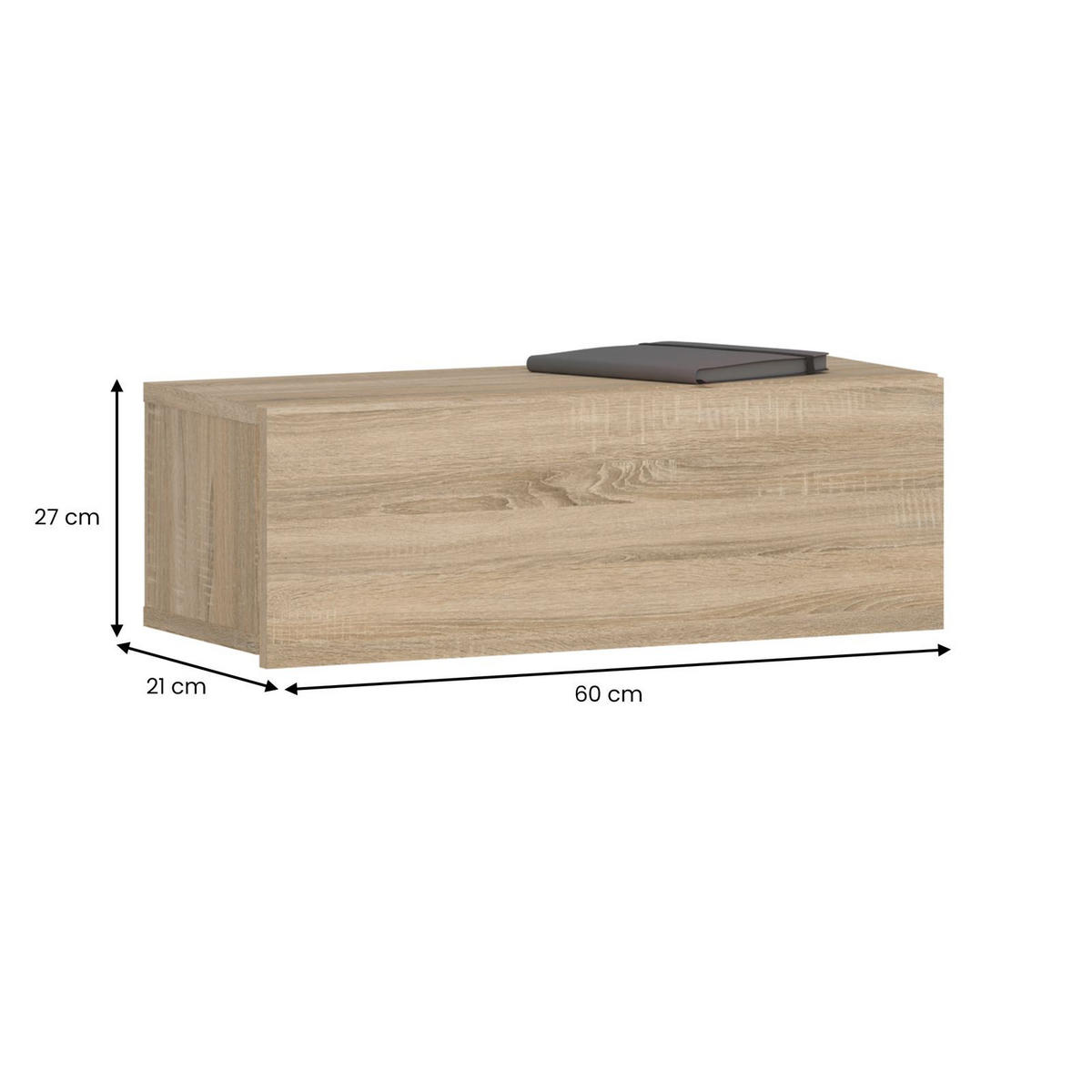 HÄNGENDER NACHTTISCH NANI - Sonoma Eiche, Holzwerkstoff (60/21/27cm) - IDIMEX