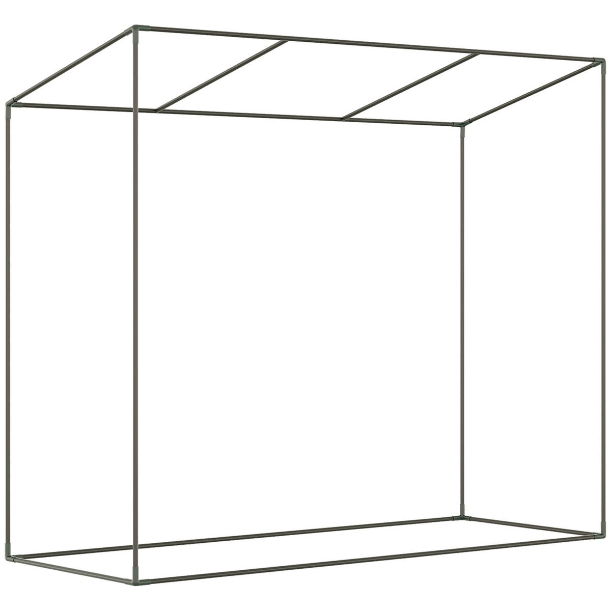 GEWÄCHSHAUS 200x68x196 cm Folie - Weiß, Metall (200/168/76cm) - LEBENLANG