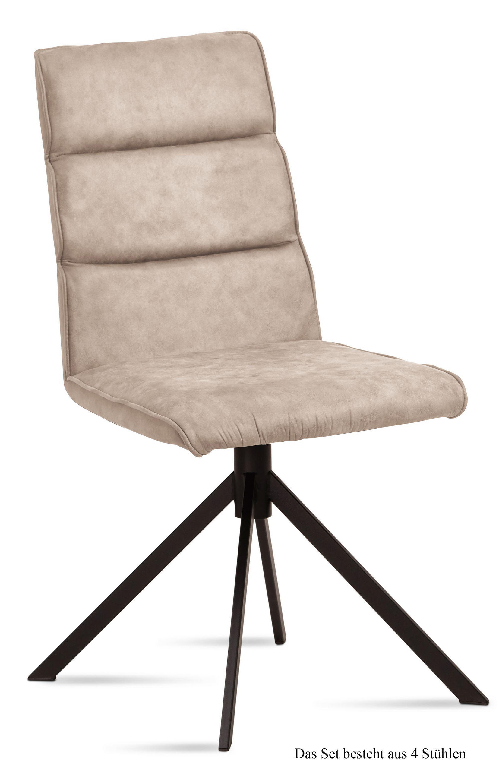 ESSZIMMERSTUHL (4er-Set) Drusy 47x92x60 Schwarz/Natur - Schwarz/Naturfarben, Kunststoff (60/92/47cm) - 58aufmkessel