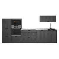 KÜCHENZEILE Fame-Line, Dunkelgrau/Anthrazit, 340 cm, AP Marmor - Dunkelgrau/Anthrazit, Holzwerkstoff (340/153.6/60cm) - Vicco