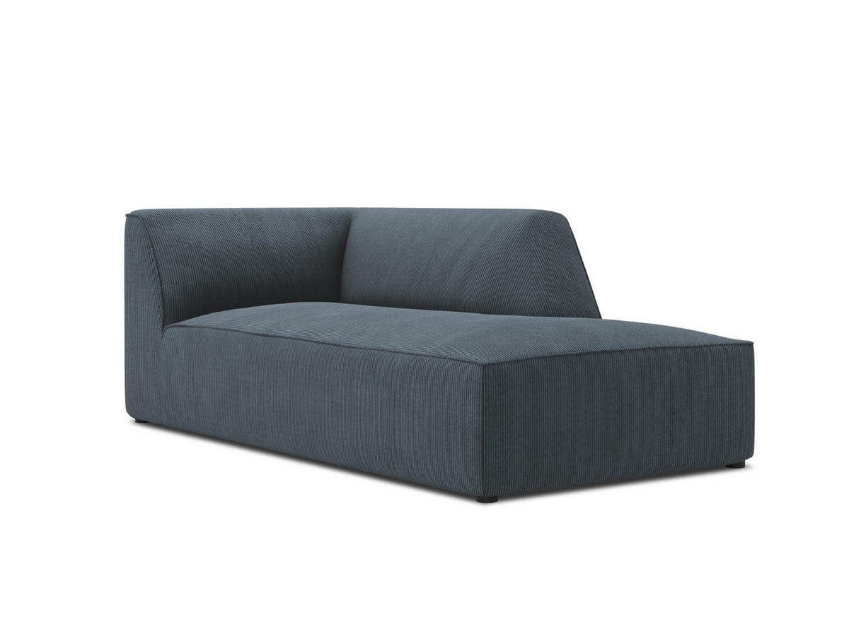 CHAISELONGUE rechts Ruby aus Cord blau - Blau, Textil (93/69/180cm) - Micadoni