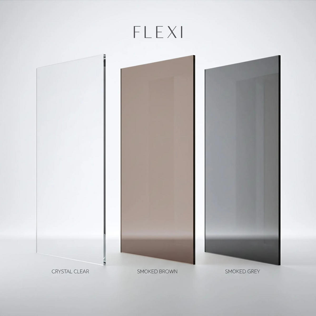 DUSCHWAND Rea Flexi Grey / Brush Gold 90 - Goldfarben, Glas (120/90/195cm) - REA