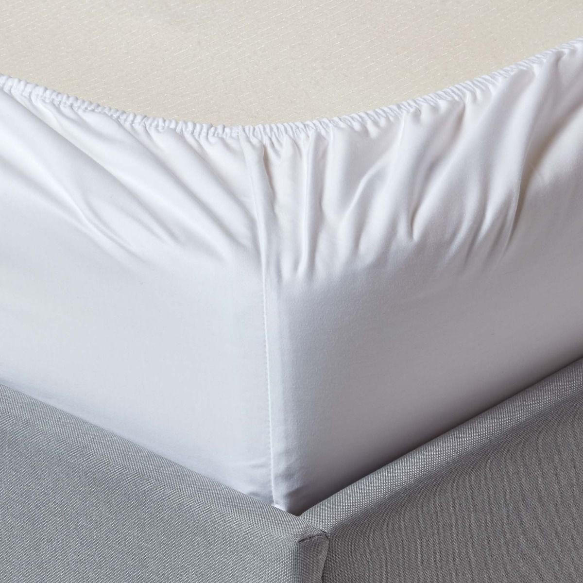 SPANNBETTLAKEN extra hoch, Ägyptische Baumwolle, Fadendichte 1000 - Weiß, Textil (180/200cm) - Homescapes