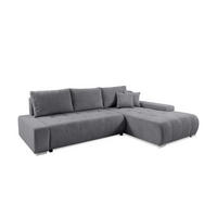 ECKSOFA mit Bettkasten Tragel L, Dunkelgrau - Grau, Textil (185/265cm) - Meblito