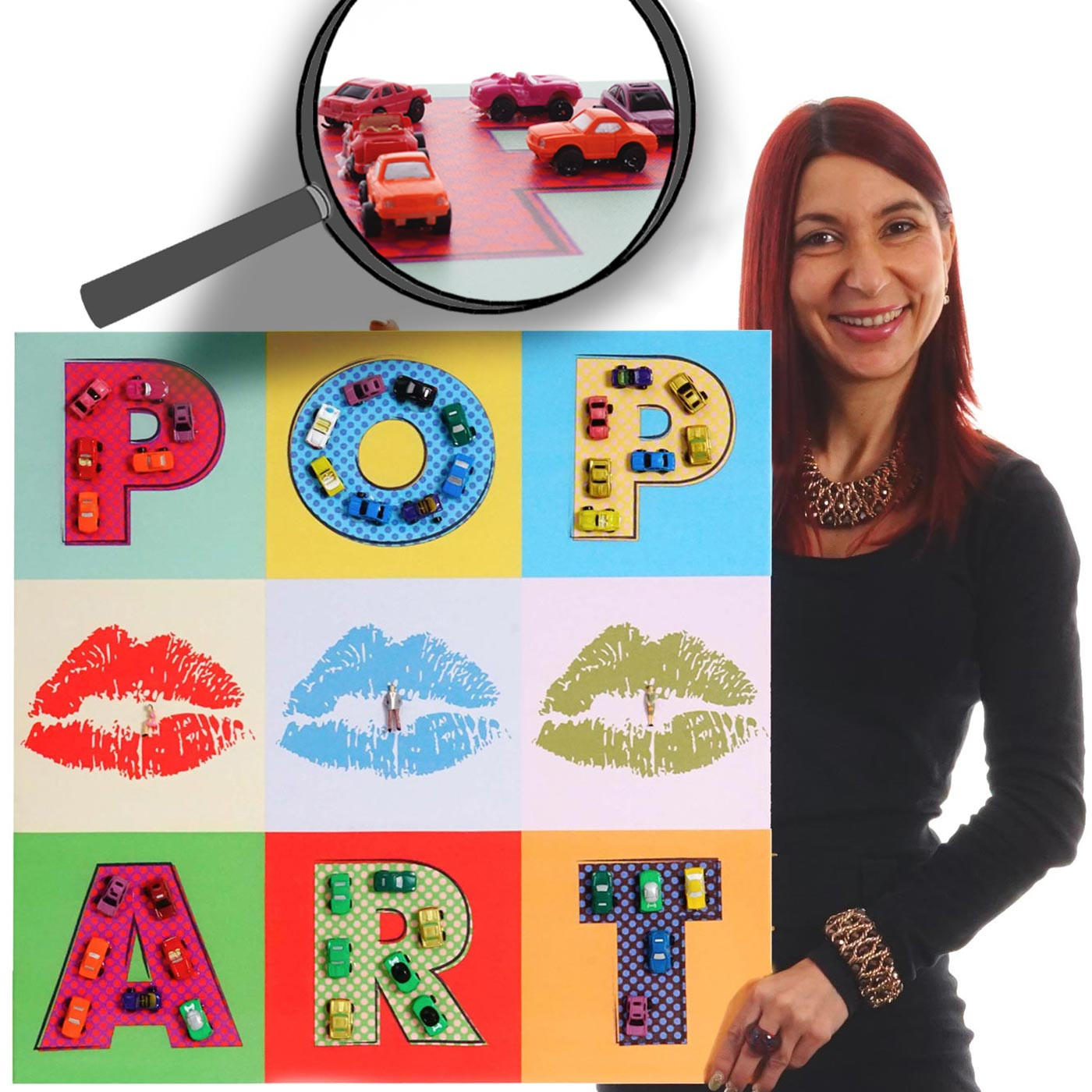 LEINWANDBILD POP ART + AUTOS Mehrfarbig - Multicolor, Textil (60/60cm) - MCW