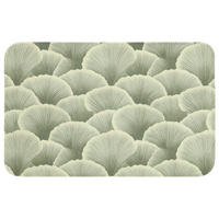 KOUPELNOVÁ PŘEDLOŽKA Vějíř - list - zelený 80x50 cm - pastelově zelená, textil/plast (80/50cm)