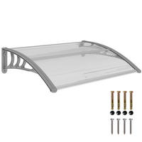 VORDACH DE-07496 wetterbeständig mit UV-Schutz Silber - Silberfarben, Kunststoff (75/23/100cm) - ComfortXL